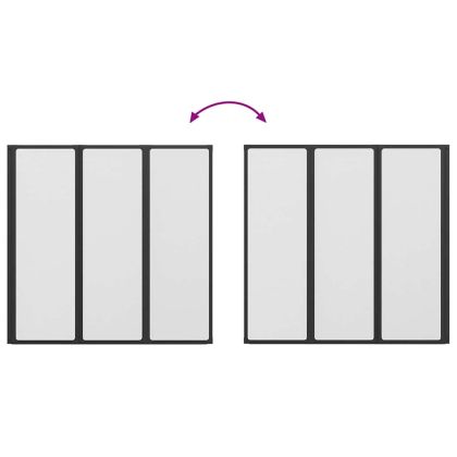 Душ параван Черно 120 x 2 x 117 см Алуминий