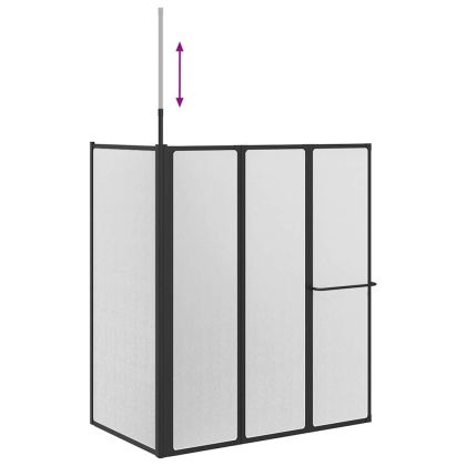 Душ параван Друг Черно 120 x 70 x 137 см Алуминий