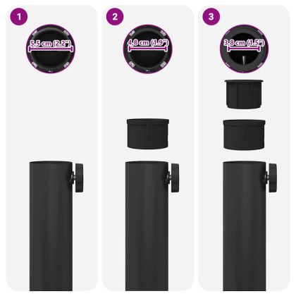 Основа за чадър Черно 45 x 45 x 31 см