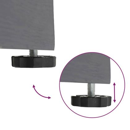 Основа за чадър Тъмен сив дървесен вид 45 x 45 x 31,5 см