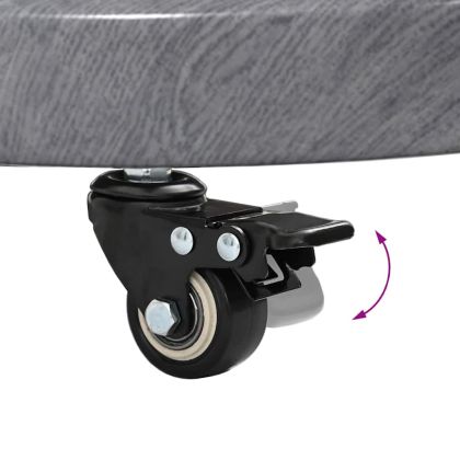 Основа за чадър Тъмен сив дървесен вид 48 x 48 x 32 см