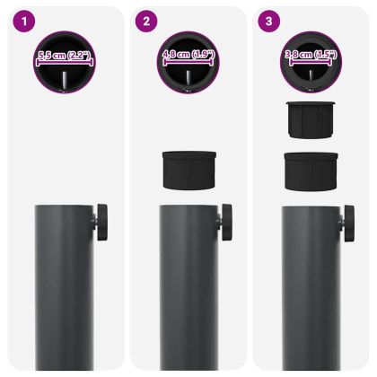 Основа за чадър Тъмен сив 48 x 48 x 32 см