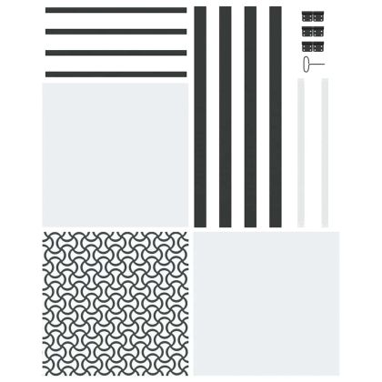 Вътрешна врата Черно 76 x 201.5 cm Закалено стъкло и алуминий