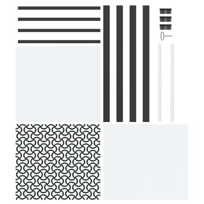 Вътрешна врата Черно 83 x 201.5 cm Закалено стъкло и алуминий