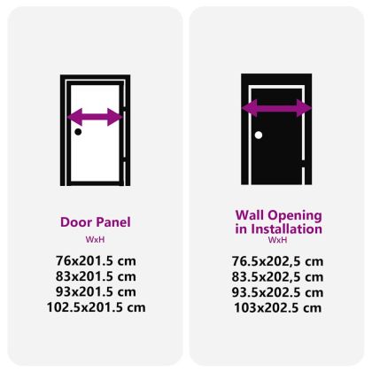 Вътрешна врата Черно 83 x 201.5 cm Закалено стъкло и алуминий