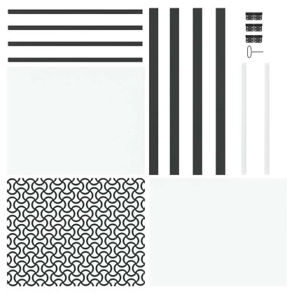 Вътрешна врата Черно 93 x 201.5 cm Закалено стъкло и алуминий