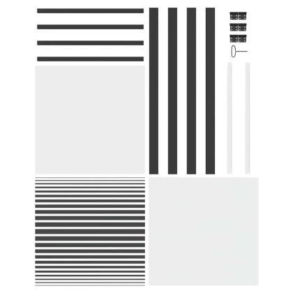 Вътрешна врата Черно 76 x 201.5 cm Закалено стъкло и алуминий