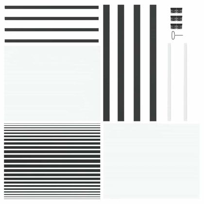 Вътрешна врата Черно 93 x 201.5 cm Закалено стъкло и алуминий