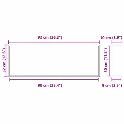 Нишата за душ Сребрист 90 x 30 x 9,5 см Неръждаема стомана