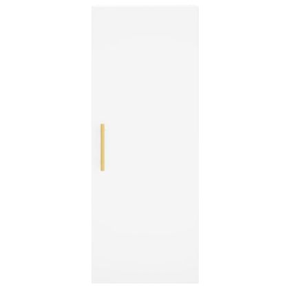 Висок шкаф, бял, 34,5x34x180 см, инженерно дърво