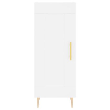 Висок шкаф, бял, 34,5x34x180 см, инженерно дърво