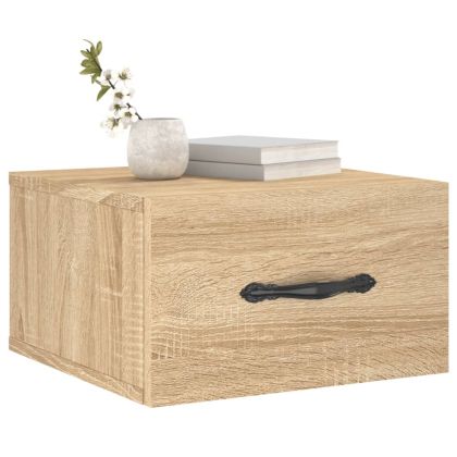 Нощно шкафче за стенен монтаж, сонома дъб, 35x35x20 см