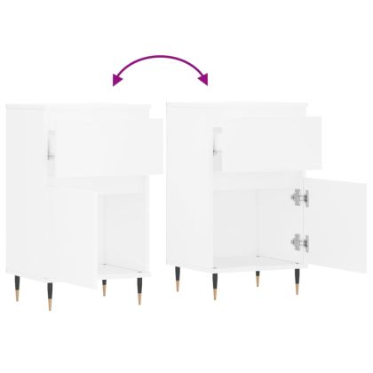 Бюфет бял 40x35x70 см инженерно дърво