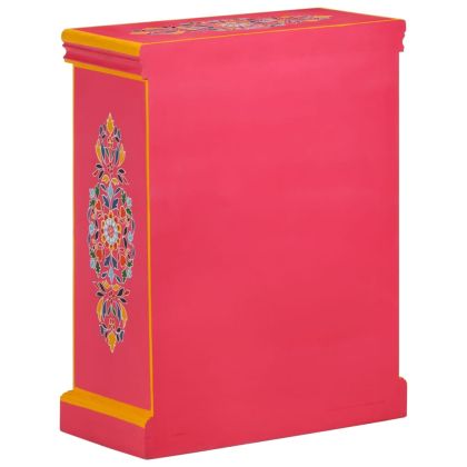 Бюфет, мангово дърво масив, розов, ръчно рисуван