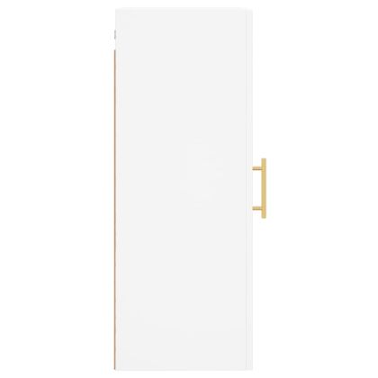 Стенен шкаф бял 34,5x34x90 см