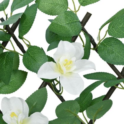 Решетка от изкуствен бръшлян разширяема зелена 180x30 см