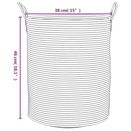 Кош за съхранение, сиво и бяло, Ø38x46 см, памук