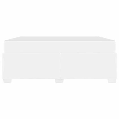 Рамка за легло с матрак Бяло 180 x 200 cm текстил