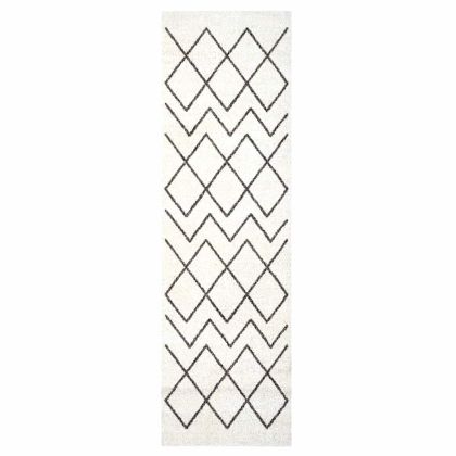 Килим за кухня Бяло 150 x 45 см Кадифе