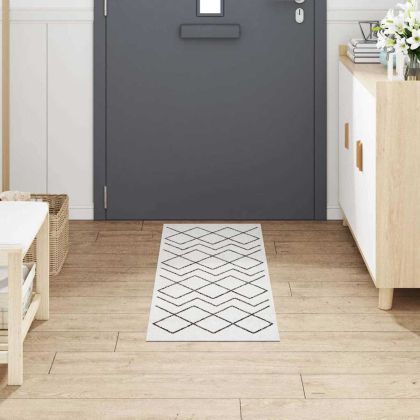 Килим за кухня Бяло 150 x 45 см Кадифе