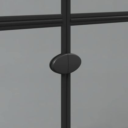 Стена на душ с влизане Черно и тъмнопрозрачно 70 x 190 cm