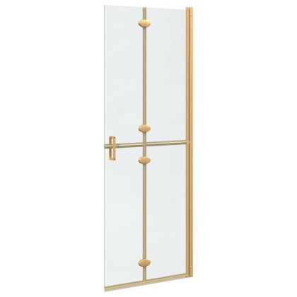 Стена на душ с влизане Златисто и прозрачно 70 x 190 cm