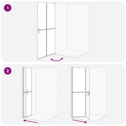 Стена на душ с влизане Златисто и прозрачно 100 x 190 cm