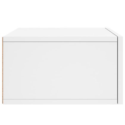 Нощно шкафче за стенен монтаж, бяло, 35x35x20 см