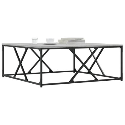 Кафе маса, сив сонома, 100x100x40 см, инженерно дърво