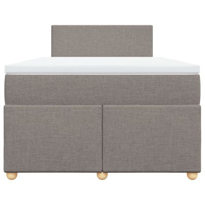 Боксспринг легло с матрак, таупе, 120x200 см, плат