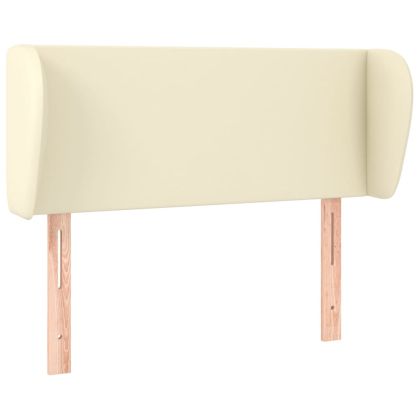 Горна табла с уши, кремава, 93x23x78/88 см, изкуствена кожа