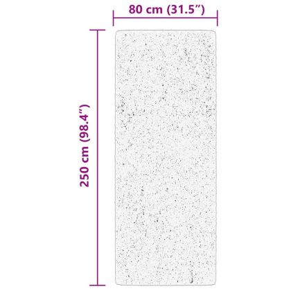 Килим HUARTE с къс косъм, мек и миещ се, горско зелен 80x250 см