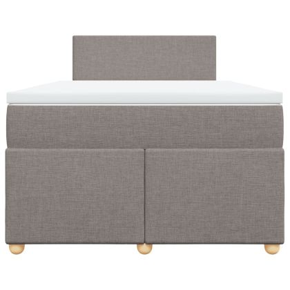 Боксспринг легло с матрак, таупе, 120x200 см, плат