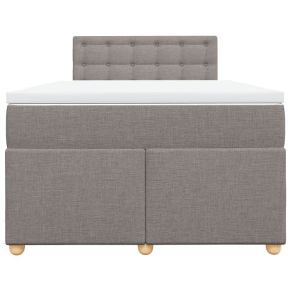 Боксспринг легло с матрак, таупе, 120x200 см, плат