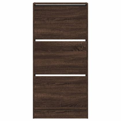Шкаф за обувки, кафяв дъб, 60x21x125,5 см, инженерно дърво
