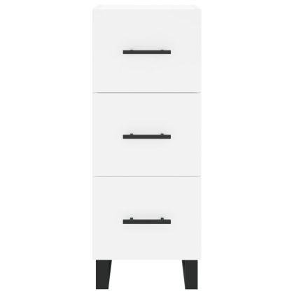 Висок шкаф, бял, 34,5x34x180 см, инженерно дърво