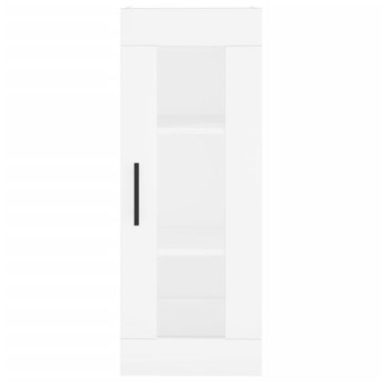 Висок шкаф, бял, 34,5x34x180 см, инженерно дърво