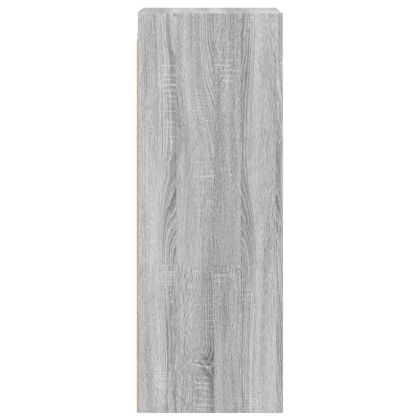 Стенен шкаф със стъклени врати, сив сонома, 35x37x100 см