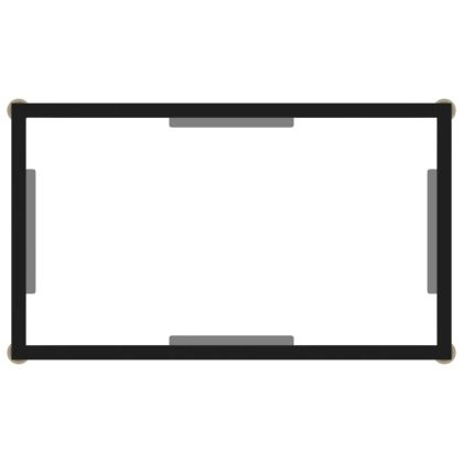 Конзолна маса, прозрачна, 60x35x75 cм, закалено стъкло