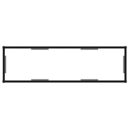 Конзолна маса, прозрачна, 120x35x75 cм, закалено стъкло