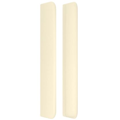 Горна табла с уши, кремава, 83x16x118/128 см, изкуствена кожа