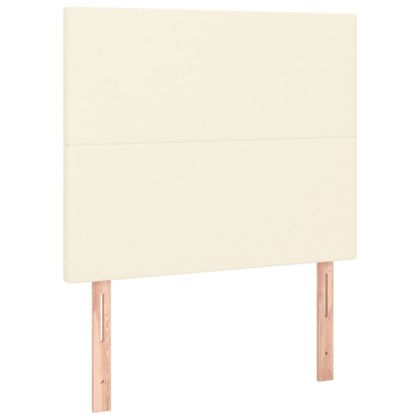 Рамка за легло с табла, кремава, 80x200 см, изкуствена кожа