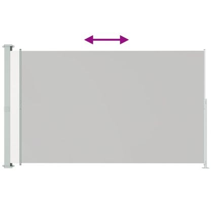 Прибираща се дворна странична тента, 180x300 см, кремава