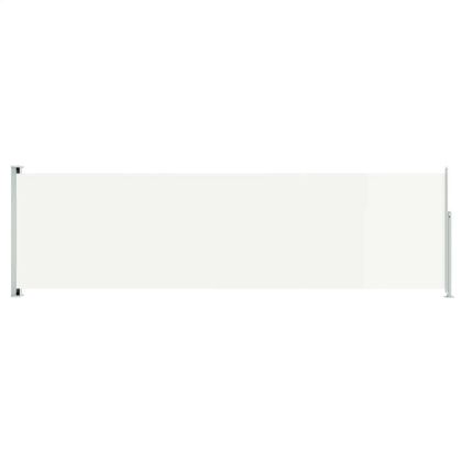 Прибираща се странична тента за двор, 180x600 см, кремава