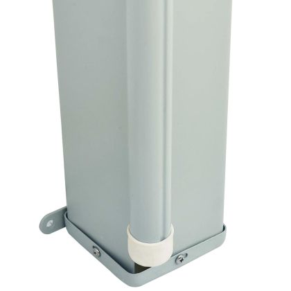 Прибираща се странична тента за вътрешен двор, 200х600 см, сива