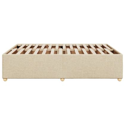 Рамка за легло без матрак, кремава, 160x200 см, плат