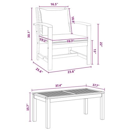 Градински Софа Комплект Естествен Тиково дърво масив