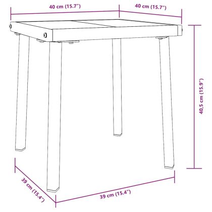 Легла за слънце 3 pcs Кафяво 40 x 40 x 40.5 см полиратан