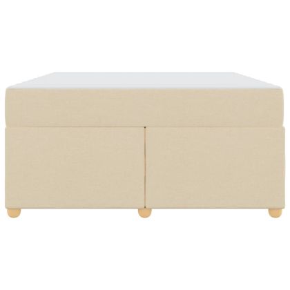 Рамка за легло с матрак Крем 160 x 200 cm текстил