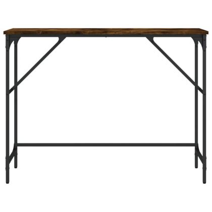 Конзолна маса, опушен дъб, 100x32x75 см, инженерно дърво